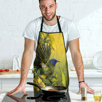 New Zealand Bellbird Apron With Kowhai Flowers LT05 - Polynesian Pride