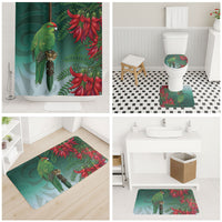 New Zealand Parakeet Bird Bathroom Set With Kakabeak Flowers LT05 - Polynesian Pride