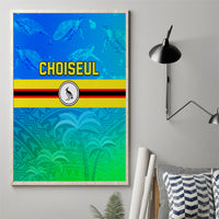 Solomon Islands Choiseul Province Day Canvas Wall Art Sea Turtle Tribal Pattern LT05 - Polynesian Pride