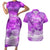 Personalised Pasifika Festival Couples Matching Short Sleeve Bodycon Dress and Hawaiian Shirt Violet Tropical Turtle LT05 Violet - Polynesian Pride