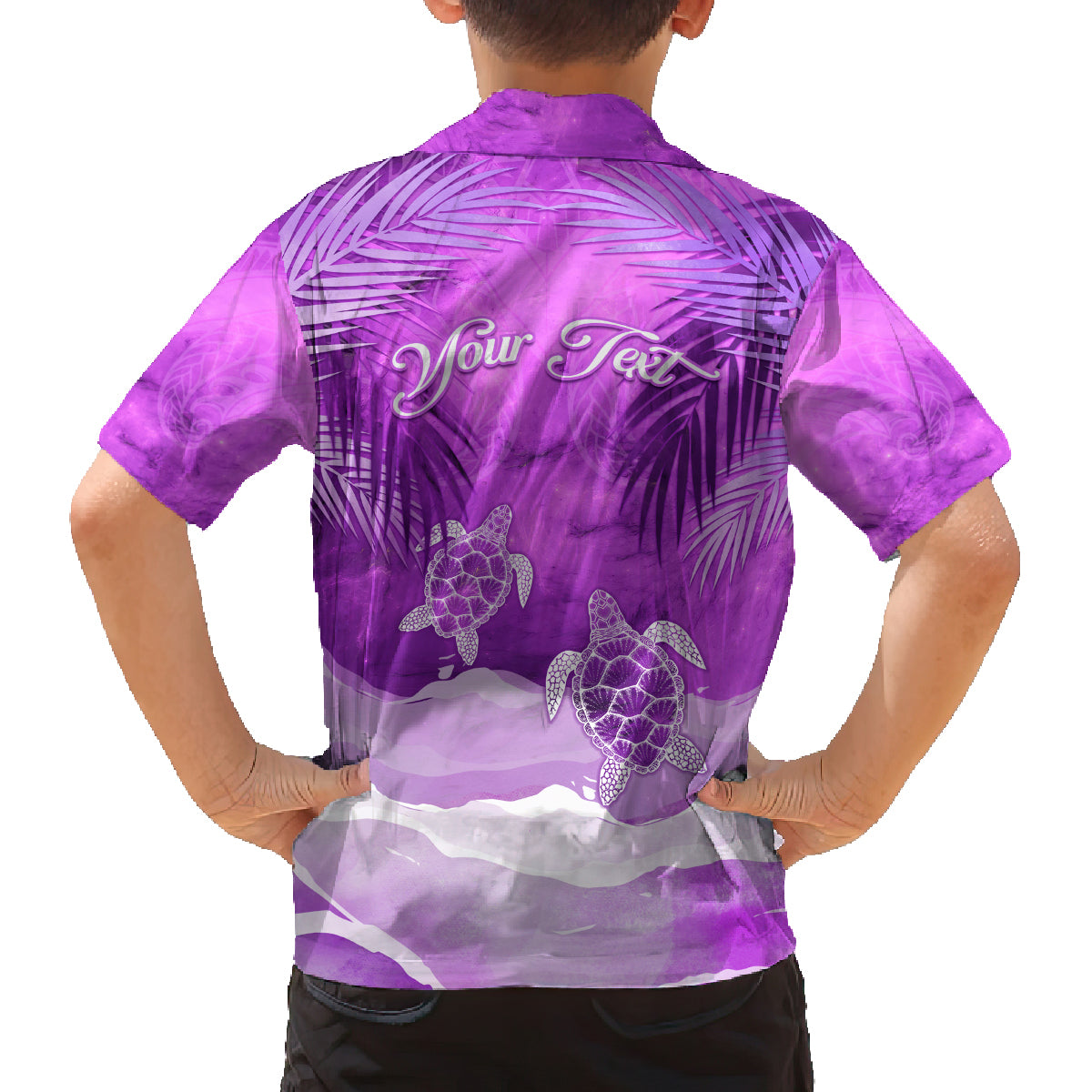 Personalised Pasifika Festival Family Matching Summer Maxi Dress and Hawaiian Shirt Violet Tropical Turtle LT05 - Polynesian Pride