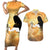 Happy Good Friday Couples Matching Short Sleeve Bodycon Dress and Hawaiian Shirt God Will Bless You LT05 Gold - Polynesian Pride