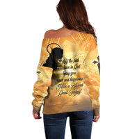 Happy Good Friday Off Shoulder Sweater God Will Bless You LT05 - Polynesian Pride