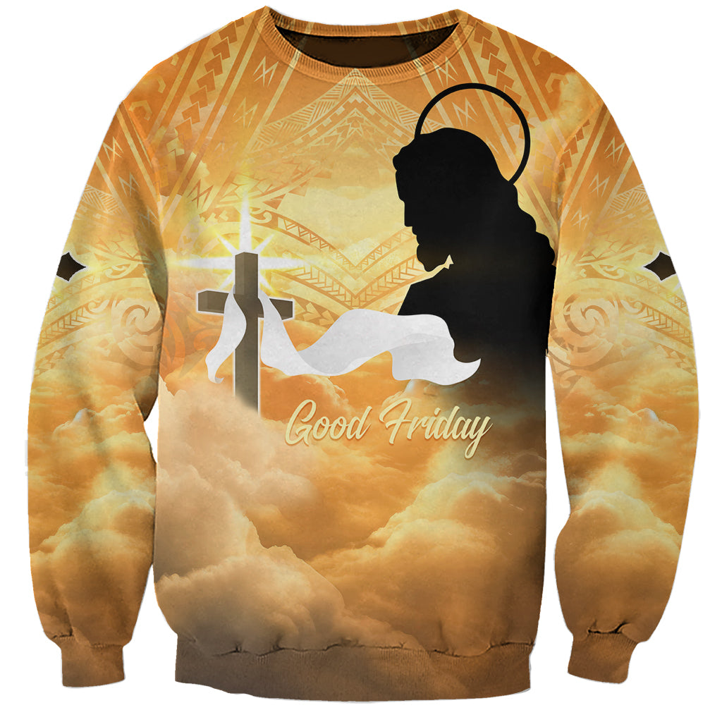 Happy Good Friday Sweatshirt God Will Bless You LT05 Unisex Gold - Polynesian Pride