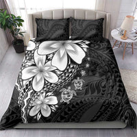 Polynesia Romantic Valentine Bedding Set Sea Turtle Couple With Black Plumeria