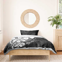 Polynesia Romantic Valentine Bedding Set Sea Turtle Couple With Black Plumeria