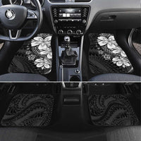Polynesia Romantic Valentine Car Mats Sea Turtle Couple With Black Plumeria