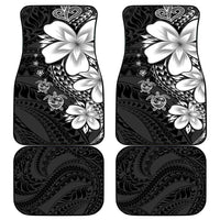Polynesia Romantic Valentine Car Mats Sea Turtle Couple With Black Plumeria