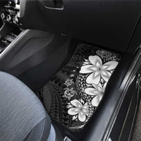 Polynesia Romantic Valentine Car Mats Sea Turtle Couple With Black Plumeria