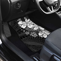 Polynesia Romantic Valentine Car Mats Sea Turtle Couple With Black Plumeria