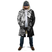 Polynesia Romantic Valentine Cloak Sea Turtle Couple With Black Plumeria