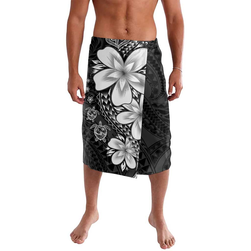 Polynesia Romantic Valentine Lavalava Sea Turtle Couple With Black Plumeria