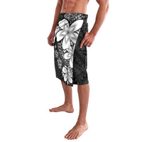 Polynesia Romantic Valentine Lavalava Sea Turtle Couple With Black Plumeria