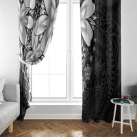 Polynesia Romantic Valentine Window Curtain Sea Turtle Couple With Black Plumeria LT05 - Polynesian Pride