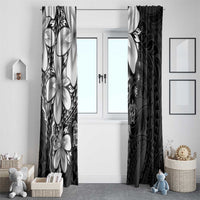 Polynesia Romantic Valentine Window Curtain Sea Turtle Couple With Black Plumeria LT05 - Polynesian Pride