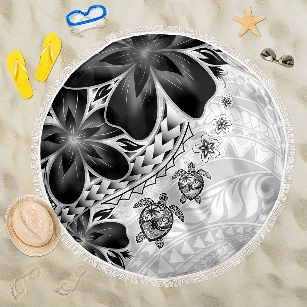 Polynesia Romantic Valentine Beach Blanket Sea Turtle Couple With White Plumeria