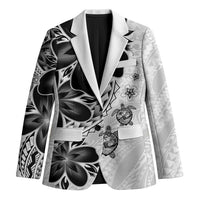 Polynesia Romantic Valentine Blazer Sea Turtle Couple With White Plumeria