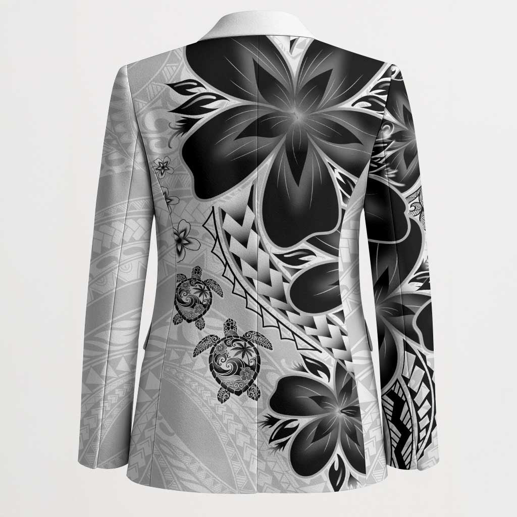Polynesia Romantic Valentine Blazer Sea Turtle Couple With White Plumeria