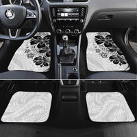 Polynesia Romantic Valentine Car Mats Sea Turtle Couple With White Plumeria LT05 Set 4pcs White - Polynesian Pride