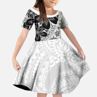 Polynesia Romantic Valentine Family Matching Tank Maxi Dress and Hawaiian Shirt Sea Turtle Couple With White Plumeria