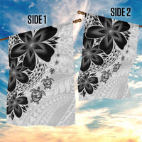 Polynesia Romantic Valentine Garden Flag Sea Turtle Couple With White Plumeria
