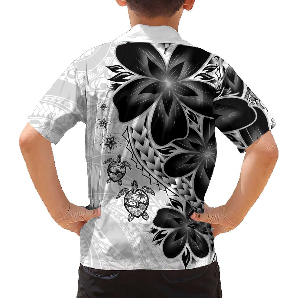 Polynesia Romantic Valentine Hawaiian Shirt Sea Turtle Couple With White Plumeria
