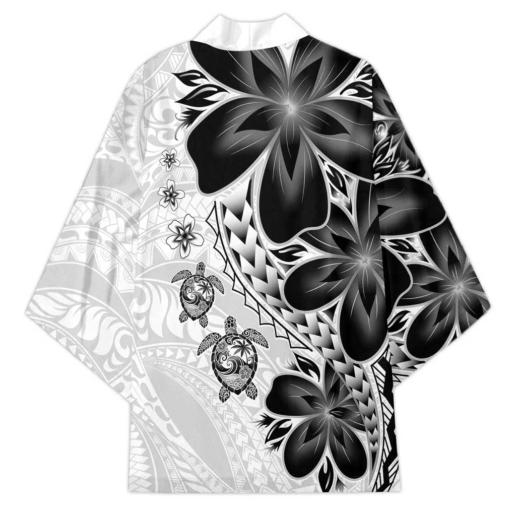 Polynesia Romantic Valentine Kimono Sea Turtle Couple With White Plumeria