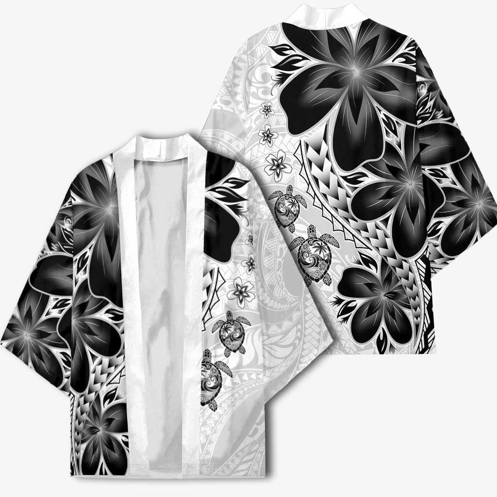 Polynesia Romantic Valentine Kimono Sea Turtle Couple With White Plumeria