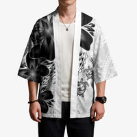 Polynesia Romantic Valentine Kimono Sea Turtle Couple With White Plumeria