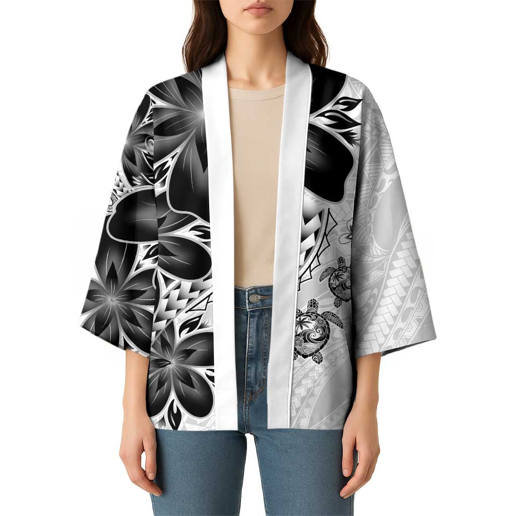 Polynesia Romantic Valentine Kimono Sea Turtle Couple With White Plumeria