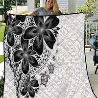 Polynesia Romantic Valentine Quilt Sea Turtle Couple With White Plumeria