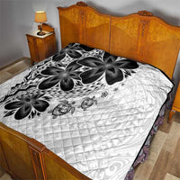 Polynesia Romantic Valentine Quilt Sea Turtle Couple With White Plumeria