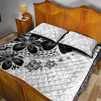 Polynesia Romantic Valentine Quilt Bed Set Sea Turtle Couple With White Plumeria