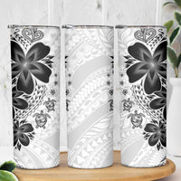Polynesia Romantic Valentine Skinny Tumbler Sea Turtle Couple With White Plumeria