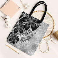 Polynesia Romantic Valentine Tote Bag Sea Turtle Couple With White Plumeria