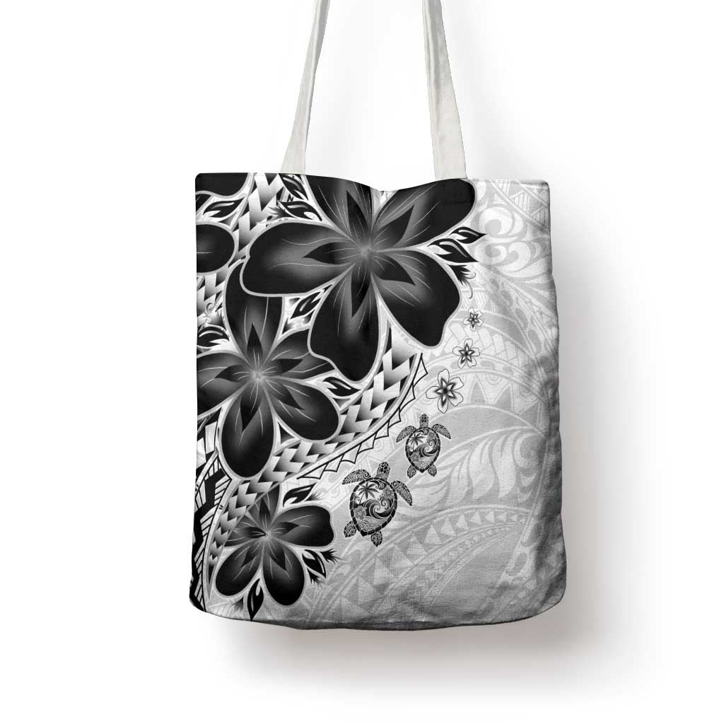 Polynesia Romantic Valentine Tote Bag Sea Turtle Couple With White Plumeria