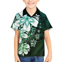 Polynesia Romantic Valentine Family Matching Mermaid Dress and Hawaiian Shirt Sea Turtle Couple With Aqua Gradient Plumeria