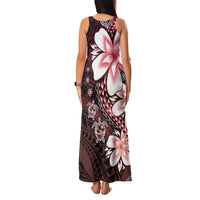 Polynesia Romantic Valentine Family Matching Tank Maxi Dress and Hawaiian Shirt Sea Turtle Couple With Red Gradient Plumeria