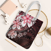 Polynesia Romantic Valentine Tote Bag Sea Turtle Couple With Red Gradient Plumeria