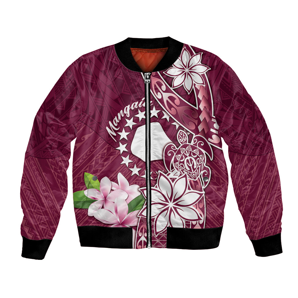 Personalised Cook Island Mangaia Gospel Day Bomber Jacket Floral Tribal Pattern