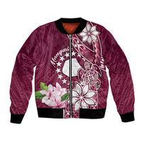 Personalised Cook Island Mangaia Gospel Day Bomber Jacket Floral Tribal Pattern
