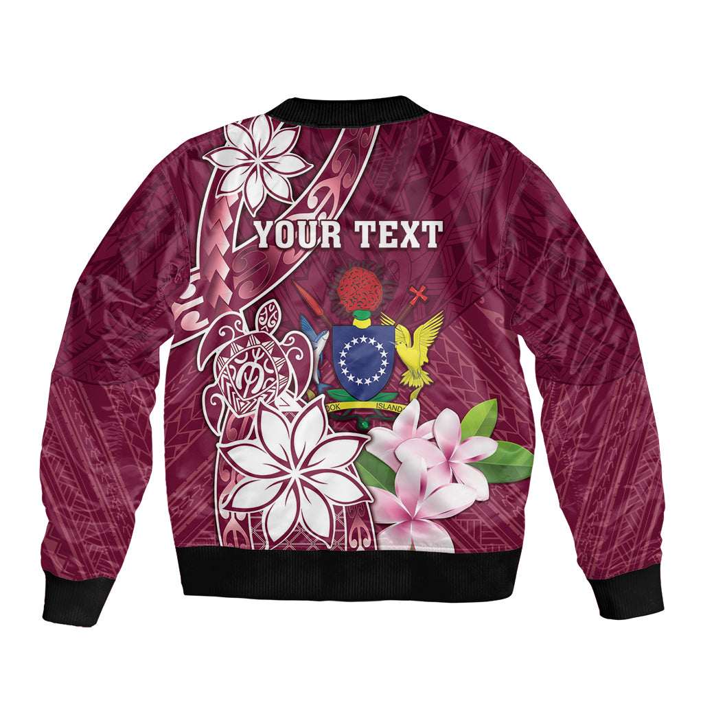 Personalised Cook Island Mangaia Gospel Day Bomber Jacket Floral Tribal Pattern