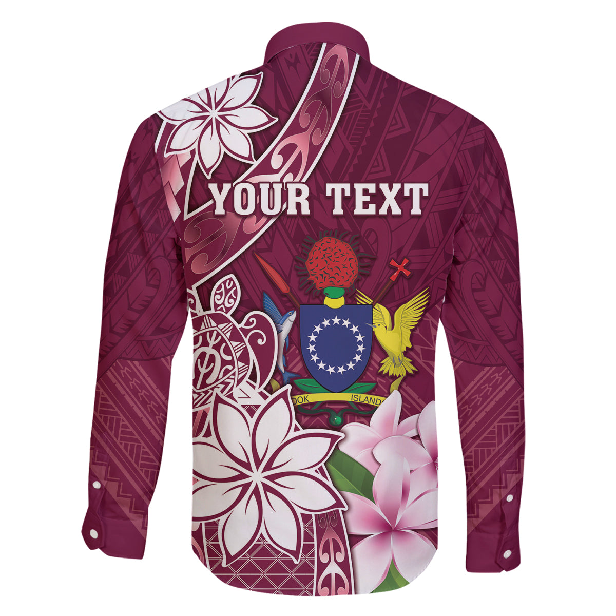 Personalised Cook Island Mangaia Gospel Day Family Matching Off The Shoulder Long Sleeve Dress and Hawaiian Shirt Floral Tribal Pattern