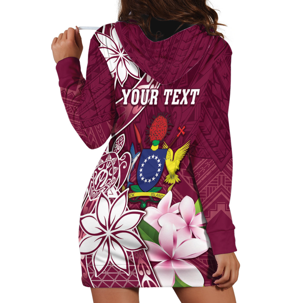 Personalised Cook Island Mangaia Gospel Day Hoodie Dress Floral Tribal Pattern