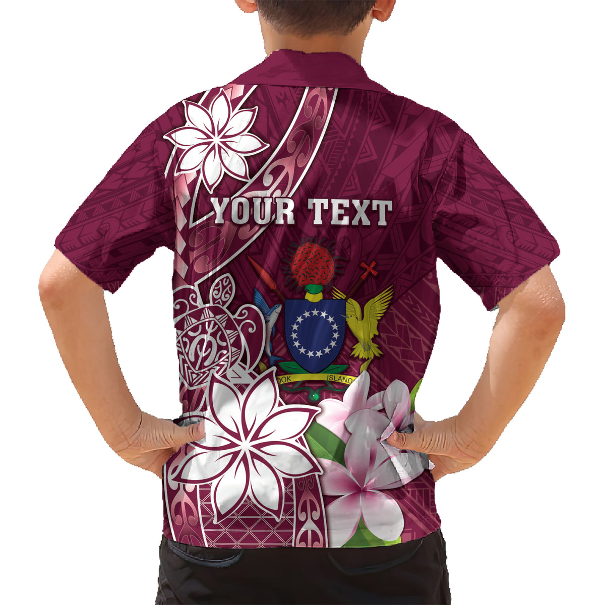 Personalised Cook Island Mangaia Gospel Day Kid Hawaiian Shirt Floral Tribal Pattern LT05 - Polynesian Pride