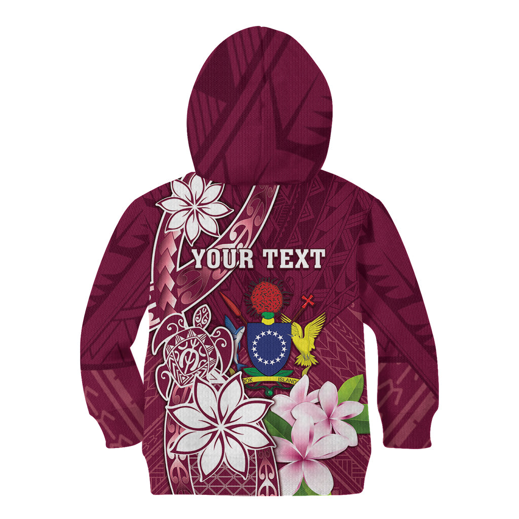 Personalised Cook Island Mangaia Gospel Day Kid Hoodie Floral Tribal Pattern
