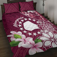 Cook Island Mangaia Gospel Day Quilt Bed Set Floral Tribal Pattern