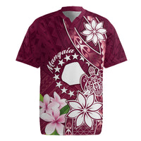 Personalised Cook Island Mangaia Gospel Day Rugby Jersey Floral Tribal Pattern