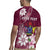 Personalised Cook Island Mangaia Gospel Day Rugby Jersey Floral Tribal Pattern