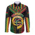 Vanuatu 45th Anniversary Independence Day Family Matching Off The Shoulder Long Sleeve Dress and Hawaiian Shirt Melanesian Warrior With Sand Drawing Pattern LT05
